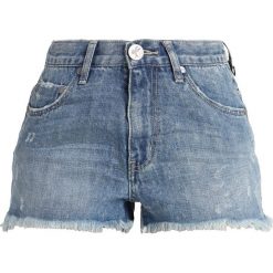 One Teaspoon HIGH WAIST BONITA Szorty jeansowe blue society. Niebieskie jeansy damskie marki One Teaspoon, bez wzorów, z bawełny, z podwyższonym stanem. Za 419,00 zł.