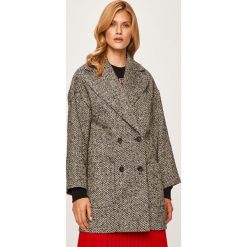 Red Valentino - Płaszcz. Czarne kurtki damskie Red Valentino, bez wzorów, z bawełny, klasyczne, bez kaptura. Za 2299,00 zł.
