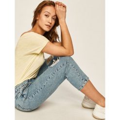 Answear - Jeansy. Niebieskie jeansy damskie ANSWEAR, s, z podwyższonym stanem. W wyprzedaży za 59,90 zł.