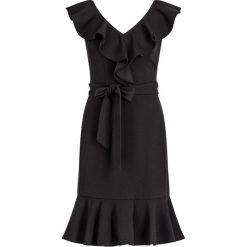 Sukienka koktajlowa DKNY DD9E1253. Czarne sukienki damskie DKNY, bez wzorów, z elastanu, wizytowe, bez kołnierzyka, bez rękawów. W wyprzedaży za 359,00 zł.