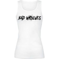 Bad Wolves Paw Logo Top damski biały. Białe topy damskie marki Bad Wolves, l, z nadrukiem, z okrągłym kołnierzem. Za 74,90 zł.