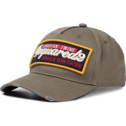 Czapka z daszkiem DSQUARED2 - Patch Cargo Baseball Caps BCM0249 05C00001 8066 Militare. Zielone czapki męskie Dsquared2, bez wzorów, z bawełny. W wyprzedaży za 479,00 zł.