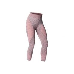 Legginsy bezszwowe 7/8 do jogi. Różowe legginsy skórzane marki DOMYOS, xs. Za 64,99 zł.