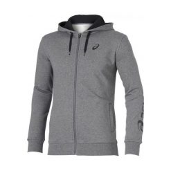 Bejsbolówki męskie: Asics Bluza męska Logo Full Zip szara r. XXL (125086-0773)