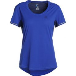 Salomon AGILE TEE Tshirt z nadrukiem night sky/crown blue. Niebieskie topy sportowe damskie Salomon, xs, z nadrukiem, z materiału. Za 149,00 zł.