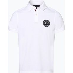 Tommy Hilfiger - Męska koszulka polo, biały. Białe koszulki męskie TOMMY HILFIGER, xl, z aplikacjami, z okrągłym kołnierzem, bez rękawów. Za 299,95 zł.
