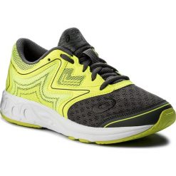 Buty ASICS - Noosa Gs C711N Carbon/Safety Yellow/Mid Grey 9707. Szare buty do biegania damskie Asics, z materiału. W wyprzedaży za 199,00 zł.