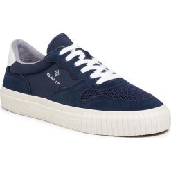 Tenisówki GANT - Faircourt 20637485 Indigo Blue G68. Niebieskie półbuty męskie GANT, bez wzorów, ze skóry, eleganckie, bez zapięcia. Za 379,00 zł.