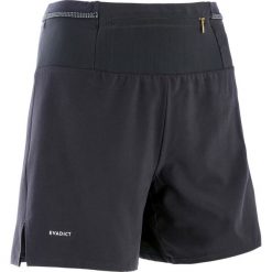 Spodenki do biegania TRAIL damskie czarne. Czarne spodenki sportowe damskie EVADICT, l, bez wzorów, z elastanu, do biegania. Za 69,99 zł.