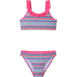 Bikini dziewczęce (2 części) bonprix różowy wzorzysty. Różowe stroje kąpielowe dziewczęce bonprix, z nadrukiem, z elastanu. Za 16,99 zł.
