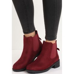 Bordowe Botki Love This Way. Czerwone botki damskie saszki marki Born2be, na zimę, klasyczne, na niskim obcasie. Za 54,99 zł.
