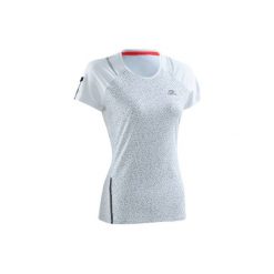 Koszulka do biegania RUN DRY+ damska. Czerwone t-shirty damskie marki KALENJI, z elastanu. Za 69,99 zł.
