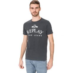 Replay Koszulka Szary. Szare podkoszulki męskie Replay, l, z nadrukiem, z bawełny, bez kołnierzyka, z krótkim rękawem, krótkie. Za 206,95 zł.