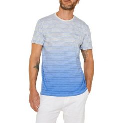 Koszulka w kolorze szaro-niebieskim. Szare koszulki męskie Esprit Man, s, w paski, z okrągłym kołnierzem, bez rękawów. W wyprzedaży za 56,95 zł.