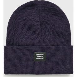Herschel - Czapka. Czarne czapki zimowe męskie Herschel, na zimę, z dzianiny. Za 99,90 zł.