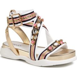 Sandały LIU JO - Star 03 BA0039 TX120 White/Pink S1006. Różowe klapki damskie Liu Jo, z aplikacjami, ze skóry ekologicznej, bez obcasa. W wyprzedaży za 279,00 zł.