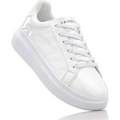 Sneakersy damskie: Sneakersy na podeszwie platformie bonprix biały