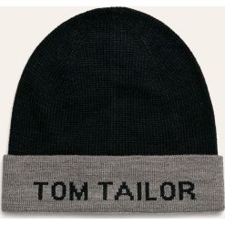 Tom Tailor Denim - Czapka. Niebieskie czapki męskie TOM TAILOR DENIM, na zimę, bez wzorów, z dzianiny. W wyprzedaży za 59,90 zł.