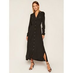 Sukienka koszulowa Calvin Klein Ls V-Neck Pkt K20K202069. Czarne sukienki damskie Calvin Klein, na co dzień, bez wzorów, z koszulowym kołnierzykiem, bez rękawów, proste. Za 599,00 zł.