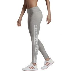 Legginsy damskie adidas W C90 Tight EH6488. Szare spodnie damskie Adidas, z bawełny, na fitness i siłownię. Za 99,00 zł.