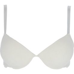 Biustonosz push-up w kolorze białym. Białe biustonosze COTONELLA, bez wzorów. W wyprzedaży za 29,95 zł.