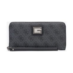 Guess Valy Large Portfel Szary. Szare portfele damskie Guess, z aplikacjami, z materiału. Za 264,95 zł.