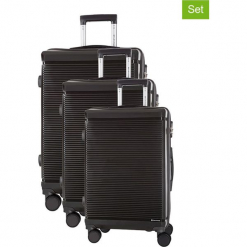 Zestaw walizek w kolorze szarym - 3 szt. Szare walizki marki Platinium, z materiału. W wyprzedaży za 699,95 zł.