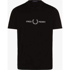 Fred Perry - T-shirt męski, czarny. Czarne t-shirty męskie Fred Perry, xl, z haftami, z bawełny, bez kołnierzyka. Za 249,95 zł.