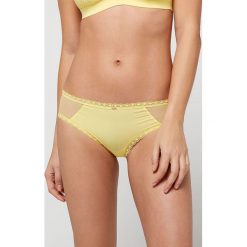 Etam - Figi Spacer. Żółte majtki damskie Etam, bez wzorów, z elastanu. Za 59,90 zł.