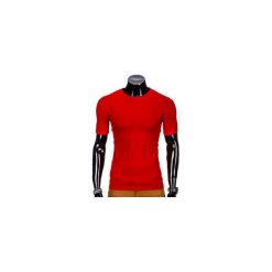 T-SHIRT MĘSKI BEZ NADRUKU S620 - CZERWONY. Czerwone t-shirty męskie z nadrukiem marki Inny, m, z klasycznym kołnierzykiem. Za 12,99 zł.