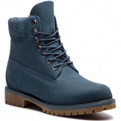 Trapery TIMBERLAND - Premium 6 In Waterproof Boot TB0A1UEU431 Navy Nubuck. Niebieskie buty zimowe męskie Timberland, ze skóry. W wyprzedaży za 569,00 zł.
