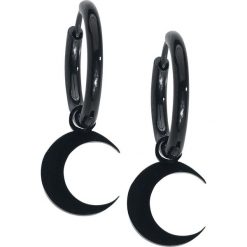 Steel Blackline® Little Moonchild Hoops Kolczyki czarny. Czarne kolczyki damskie Steel Blackline®. Za 62,90 zł.