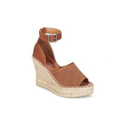 Sandały Superdry ANNA WEDGE ESPADRILLE. Brązowe rzymianki damskie Superdry. Za 175,20 zł.