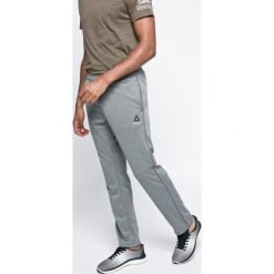 Reebok - Spodnie. Szare spodnie męskie Reebok, na co dzień, s, bez wzorów, z poliesteru, sportowe. W wyprzedaży za 89,90 zł.