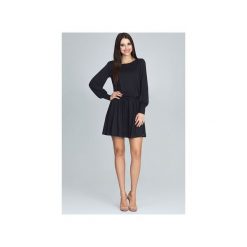 Sukienka M576 Czarny. Czarne sukienki damskie FIGL, s, bez wzorów, eleganckie, bez kołnierzyka, z długim rękawem, długie. Za 159,00 zł.