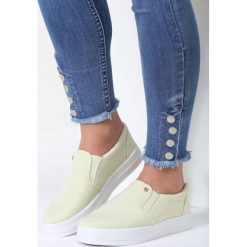 Trampki damskie slip on: Zielone Slip On Taste Of Pear
