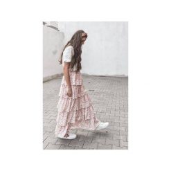 Spódnica Jolie Ruffle Creme. Różowe spódniczki damskie Elevenstory, s, bez wzorów. Za 210,00 zł.