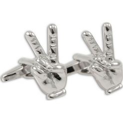 Tematyczne Męskie Spinki do Mankietów -ALTIES- PEACE HANDS, Pokój SPMALT0277. Spinki do mankietów męskie Alties, z mosiądzu. Za 45,00 zł.