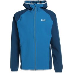 Jack Wolfskin ZENON SOFTSHELL MEN Kurtka Softshell glacier blue. Niebieskie kurtki sportowe męskie Jack Wolfskin, s, bez wzorów, z elastanu, bez kaptura. W wyprzedaży za 344,25 zł.