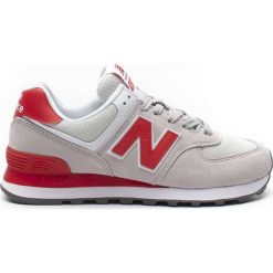Wygodne Kremowo-Beżowe Buty New Balance WL574WNB. Białe sneakersy damskie Molly.pl, ze skóry. Za 349,00 zł.