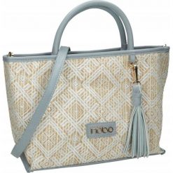 Shopper bag torebka damska nobo nbag-i1860-cm00. Brązowe torby damskie na zakupy Nobo, w paski, ze skóry, eleganckie, na ramię, małe, bez dodatków. Za 168,90 zł.