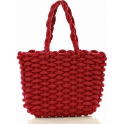 Torebka typu koszyk z naturalnych materiałów - jutowy shopper bordo wine. Torby damskie na zakupy producent niezdefiniowany, w paski, z tkaniny, biznesowe, bez dodatków. Za 159,00 zł.
