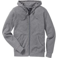 Bluza rozpinana pique z kapturem Regular Fit bonprix szary melanż. Szare bluzy męskie bonprix, s, bez wzorów, z kapturem, bez rękawów, z kapturem. Za 79,99 zł.