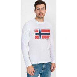 Napapijri Sibu Koszulka Biały. Białe podkoszulki męskie Napapijri, xl, z nadrukiem, z bawełny, z długim rękawem. Za 228,95 zł.