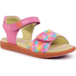 Sandały AGATHA RUIZ DE LA PRADA - 202943 S A-Rosy Y Corazones. Różowe sandały dziewczęce Agatha Ruiz de la Prada, ze skóry ekologicznej, bez zapięcia. W wyprzedaży za 189,00 zł.