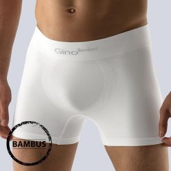 Bokserki Bamboo z dłuższą nogawką White. Bokserki męskie Gina. Za 40,99 zł.