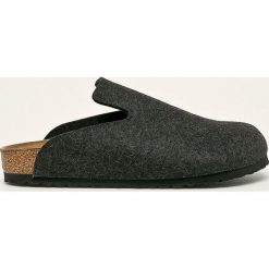 Birkenstock - Kapcie. Szare kapcie męskie Birkenstock, ze skóry. Za 259,90 zł.