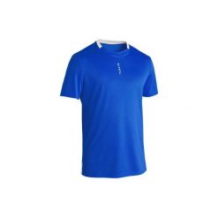 Koszulka krótki rękaw do piłki nożnej F100. Niebieskie koszulki męskie KIPSTA, xl, z poliesteru, krótkie. Za 19,99 zł.
