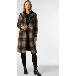 Noisy May - Płaszcz damski – Nmchick, brązowy. Pomarańczowe płaszcze damskie s, w kratkę, eleganckie. Za 359,95 zł.