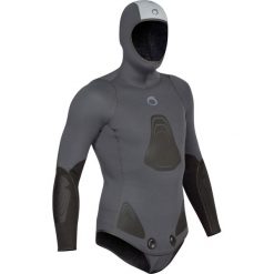 Kurtka do kombinezonu SPF 100 3 mm do łowiectwa podwodnego. Pomarańczowe kurtki sportowe męskie SUBEA, s, bez wzorów, z poliamidu, bez kaptura. Za 269,99 zł.